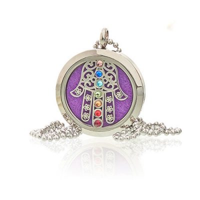 Colar Difusor Hamsa Chakra 30mm - Colar para Aromaterapia