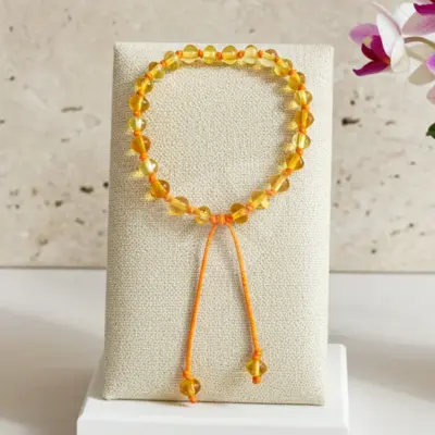 Mini Shambala de âmbar adulto mel polido ajustável